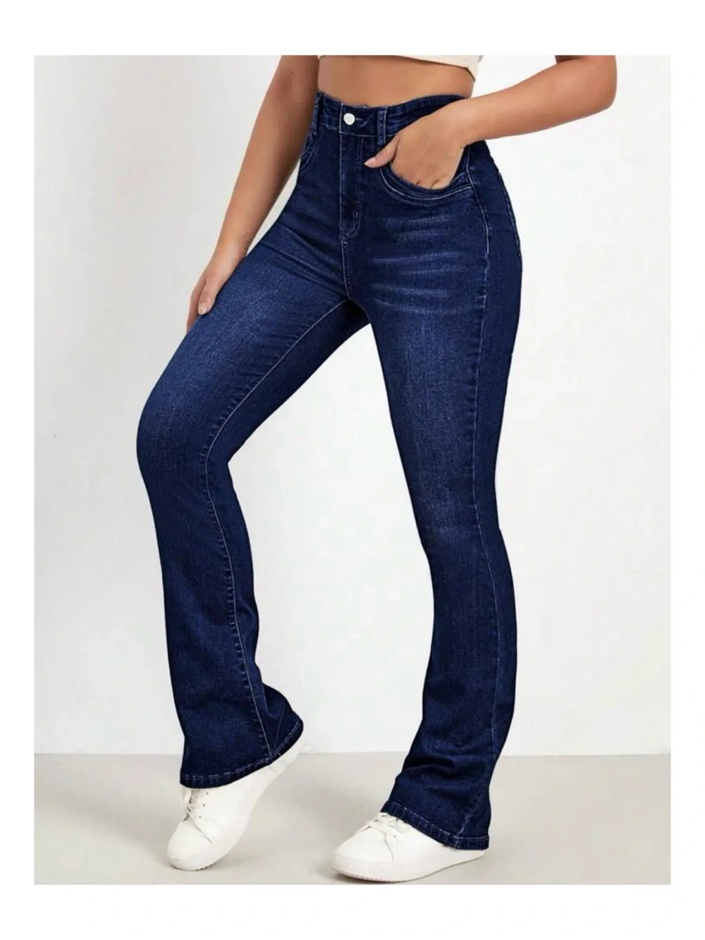 Shein SXY stretch dark wash curve friendly bootcut jeans 6x34 • new!